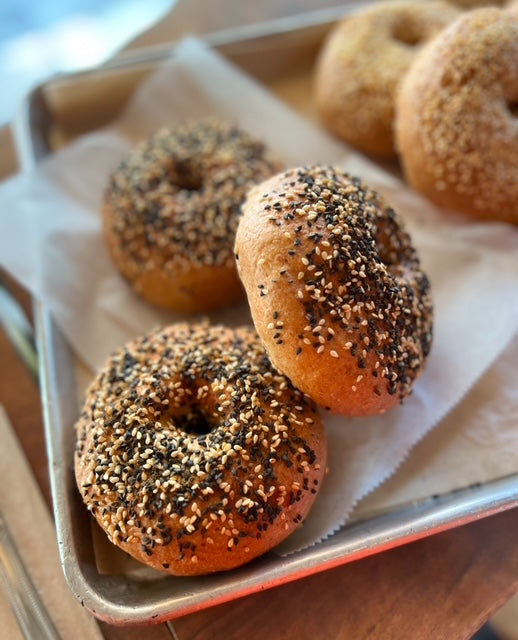 HAND-ROLLED OAT FLAX BAGELS