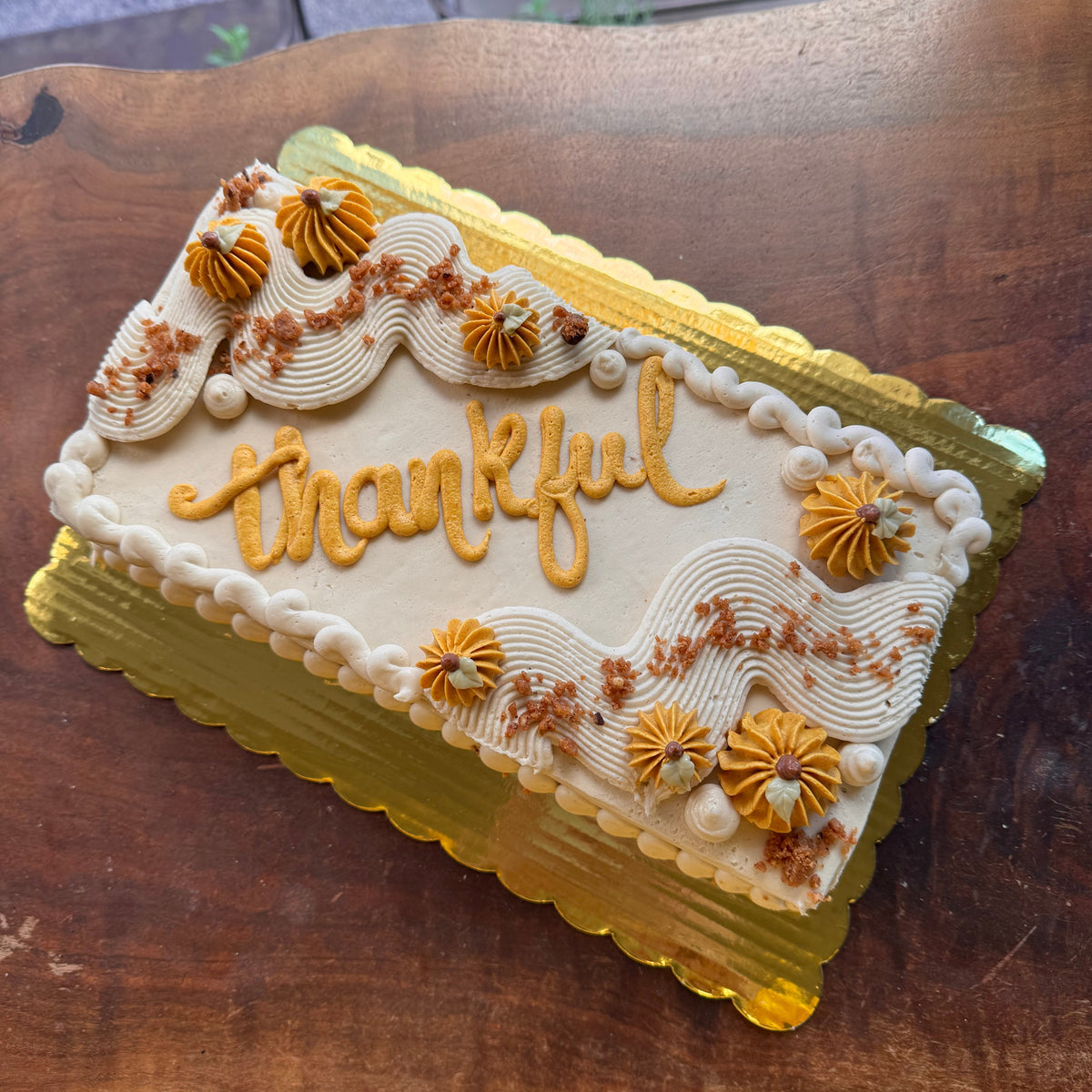 ORGANIC THANKSGIVING QUARTER SHEET CAKE