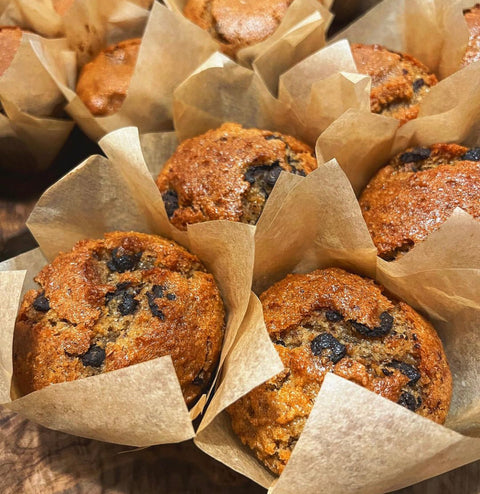 Organic Vegan Gluten-Free Chocolate Chip and Blueberry Muffins
