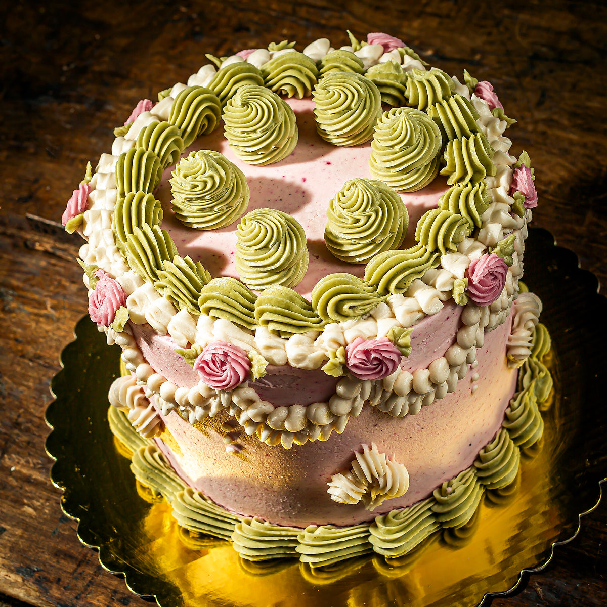 CUSTOM MATCHA PASSIONFRUIT CURD CAKE