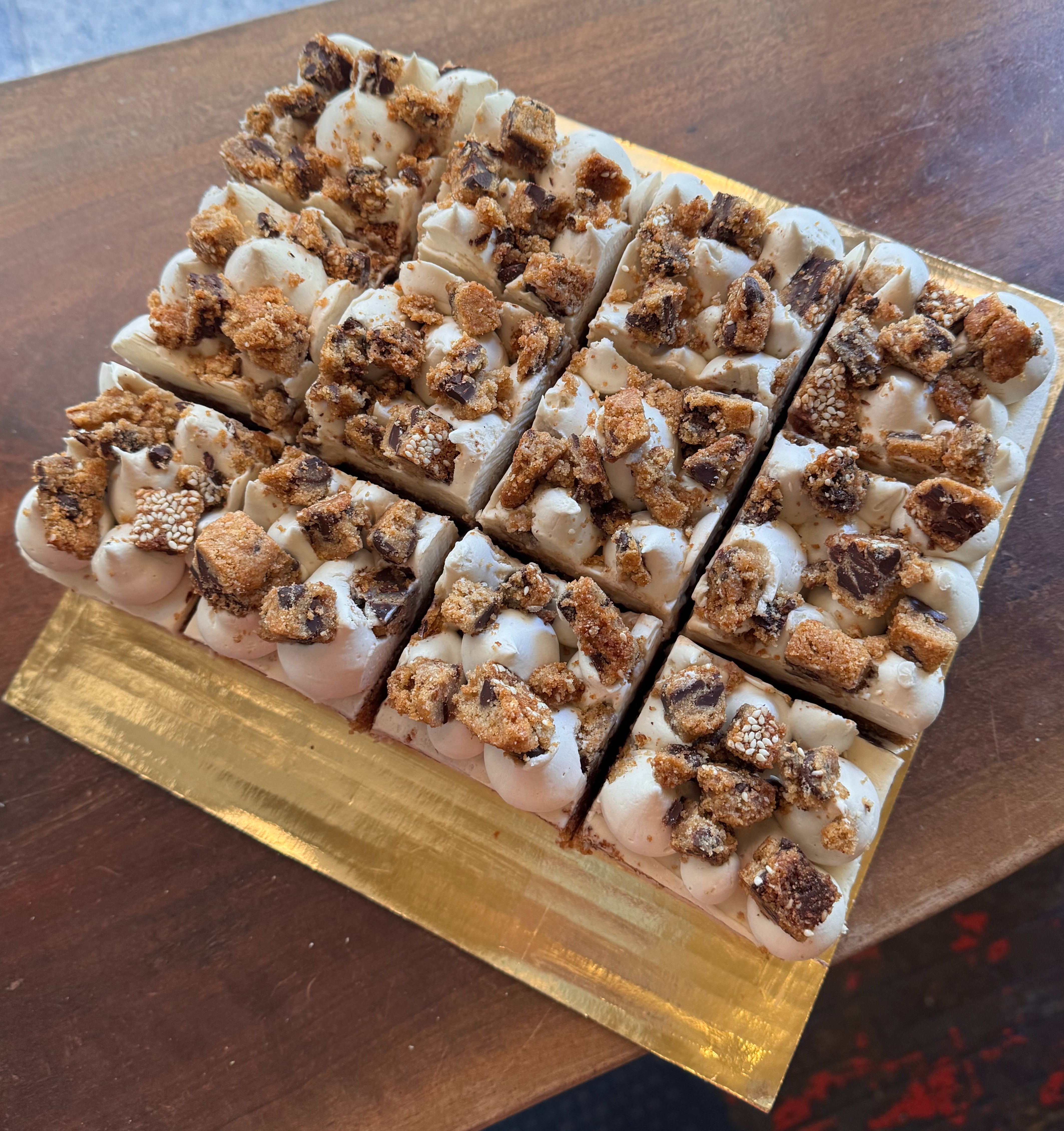 ORGANIC/GLUTEN-FREE/PLANT-RICH ------- TAHINI CHOCOLATE CHIP COOKIE SHEET CAKE