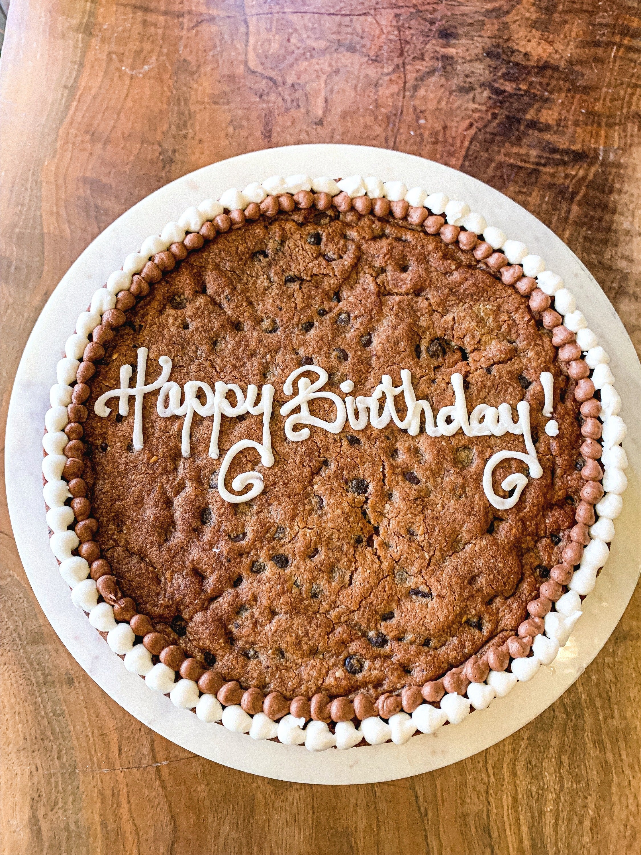 Organic Vegan Gluten-Free Chocolate Chip Cookie "Cake"