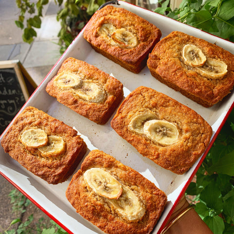 Organic Vegan Gluten-Free Banana Bread Mini Loafs